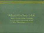 Satyananda Yoga in Italy (1980–2009)